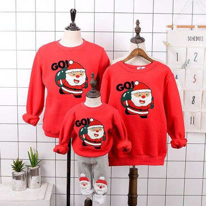 2021 High Quality Christmas Adult Kids Pajamas New Year Women Family Match Santa Claus Elk Sweaters Xmas Sweatshirt Gift Outfits