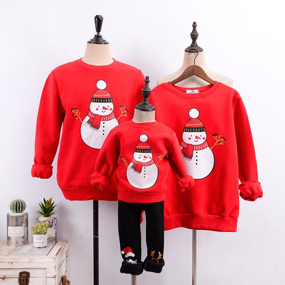 2021 High Quality Christmas Adult Kids Pajamas New Year Women Family Match Santa Claus Elk Sweaters Xmas Sweatshirt Gift Outfits