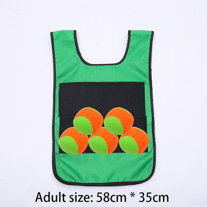 Kids Outdoor Sport Game Props Vest Sticky Jersey Vest Game Vest Waistcoat With Sticky Ball Toys For Children Sports Fun Toy