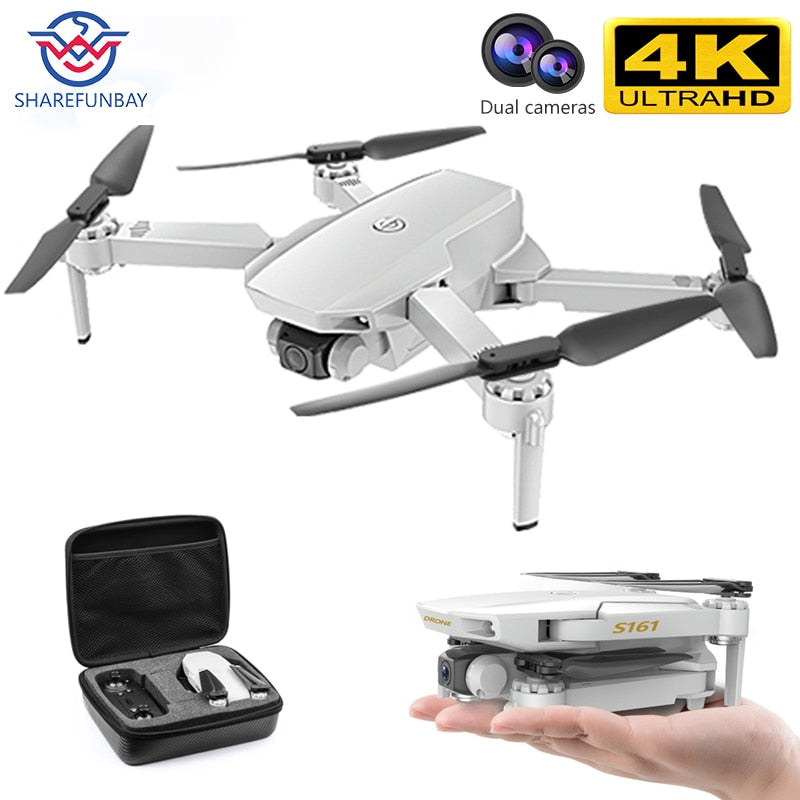 New S161 drone 4k HD dual lens 1080P WIFI fpv drone visual positioning high maintenance drone with camera rc quadcopter