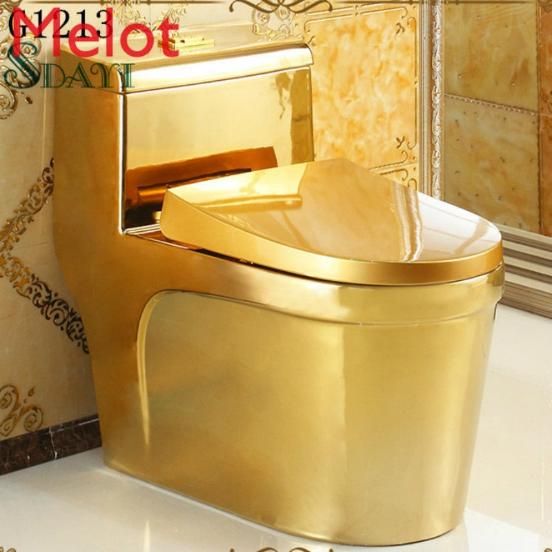 Ceramic gold color wc toilet bowl bathroom golden dragon toilet