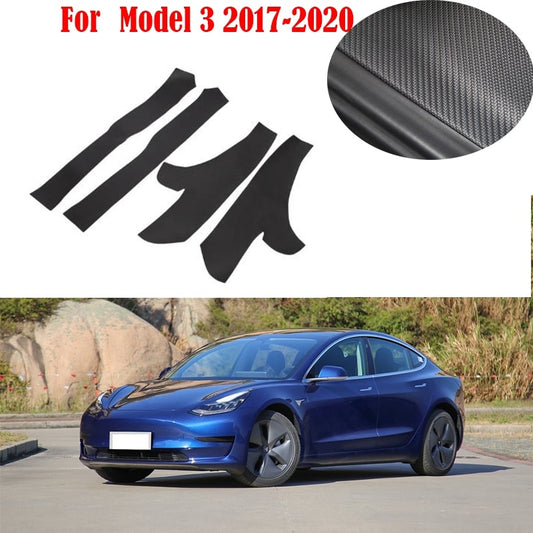 Car Anti-Kick Scratch Door Kick Guard Threshold Door Sill Protector Sticker for Tesla Model 3 2017-2020
