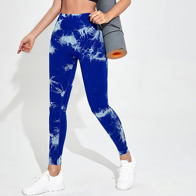 Tie-Dye High Waist Yoga Pants Sports Fitness Leggings