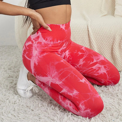 Tie-Dye High Waist Yoga Pants Sports Fitness Leggings
