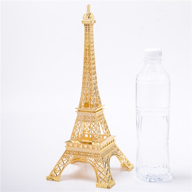 Gold Eiffel Tower Decor Zinc Alloy Home Decoration Improvement Gift Decorative Wine Cabinet