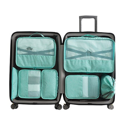 7 Pcs/Set Men Travel Bags Clothes Shoes Underwear Suitcase Organizer Cosmetics Zipper Bag Wardrobe Dufflel Luggage Accessories