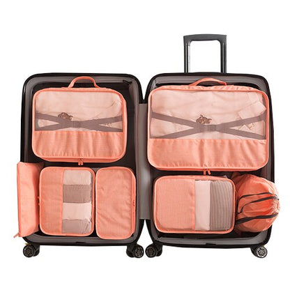 7 Pcs/Set Men Travel Bags Clothes Shoes Underwear Suitcase Organizer Cosmetics Zipper Bag Wardrobe Dufflel Luggage Accessories