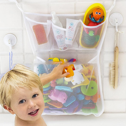 Baby Toy Mesh Bag Bath Bathtub Doll Organizer Suction Bathroom Bath Toy Stuff Net Baby Kids Bath Bathtub Toy Bath Game Bag Kids