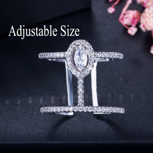 CWWZircons Stack Skinny Micro Pave CZ Fashion Women Engagement Wedding Bridal Party Cubic Zirconia Rings Sets Jewelry Gift R127