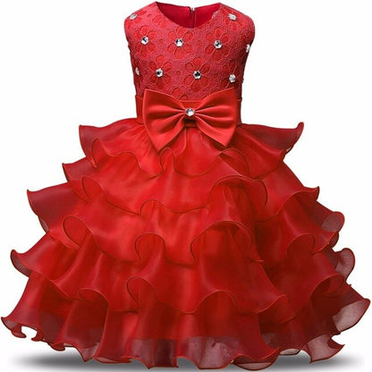 Kids Dresses For Girls Clothes Party Princess Vestidos Nina 5 6 7 8 year birthday Dress Girl Christmas Baptism Christening Gown
