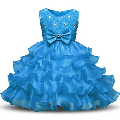 Kids Dresses For Girls Clothes Party Princess Vestidos Nina 5 6 7 8 year birthday Dress Girl Christmas Baptism Christening Gown