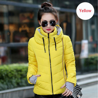 Women Autumn Winter Jacket Warm Parkas Plus 2018 New Ladies Thicken Short Outerwear Stand Collar Cotton Padded Female Slim Coats